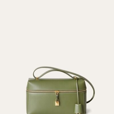 Loro Piana Green Leather Shoulder Bag
