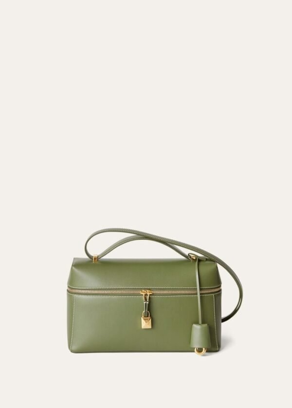 Loro Piana Green Leather Shoulder Bag