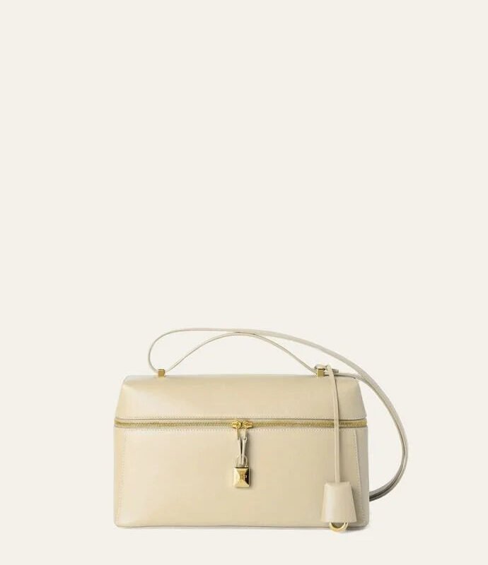 Loro Piana Ivory Leather Shoulder Bag