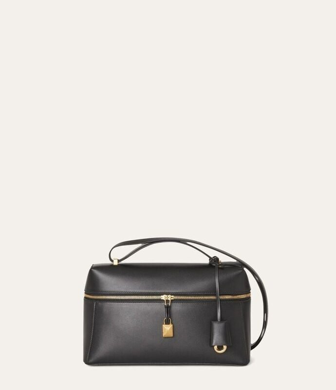 Loro Piana Black Leather Shoulder Bag