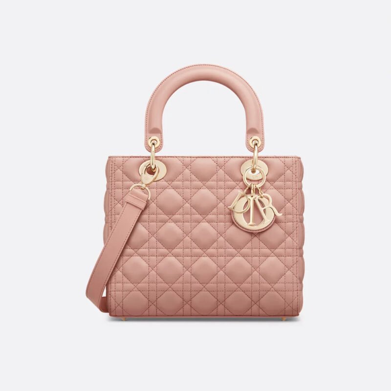 Dior Lady Dior Rose Lambskin Bag
