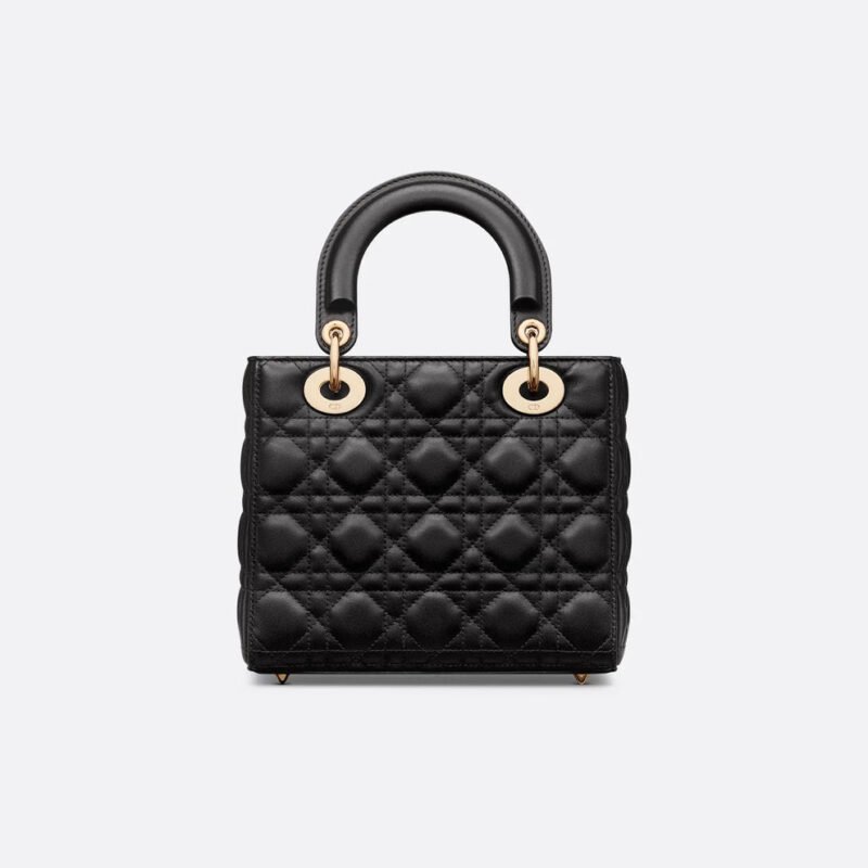Lady Dior Mini Bag in Black Quilted Leather