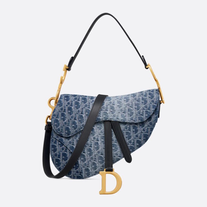 Denim Monogram Saddle Bag