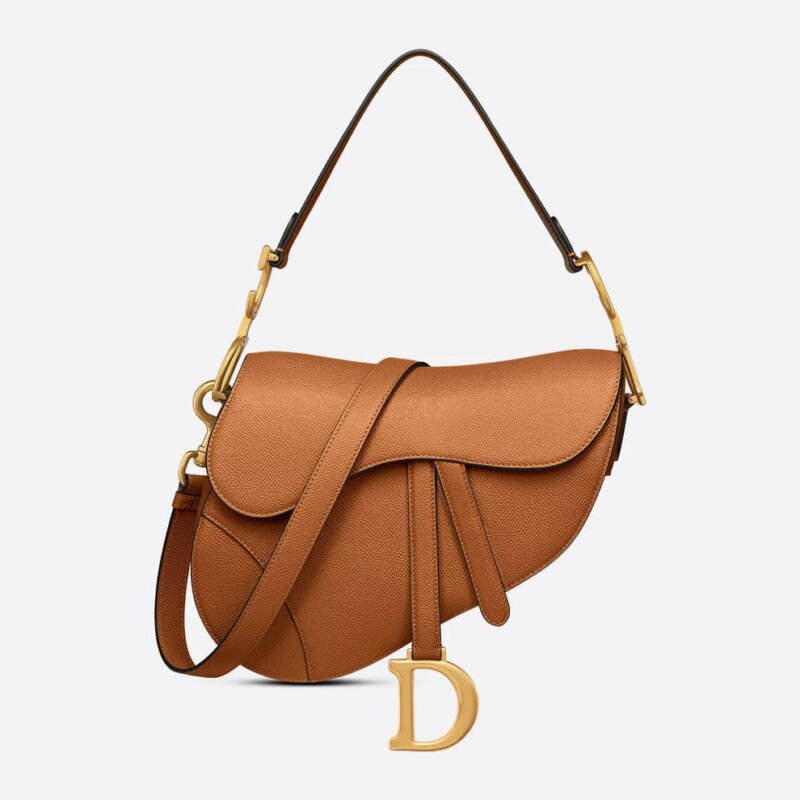 Brown Designer-Inspired Saddle Bag