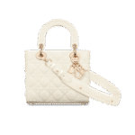 Ivory Quilted Lady Dior-Inspired Handbag