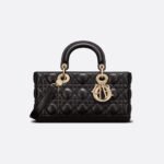 Black Rectangular Lady Dior-Inspired Bag