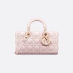 Blush Pink Quilted Lady Dior-Inspired Handbag