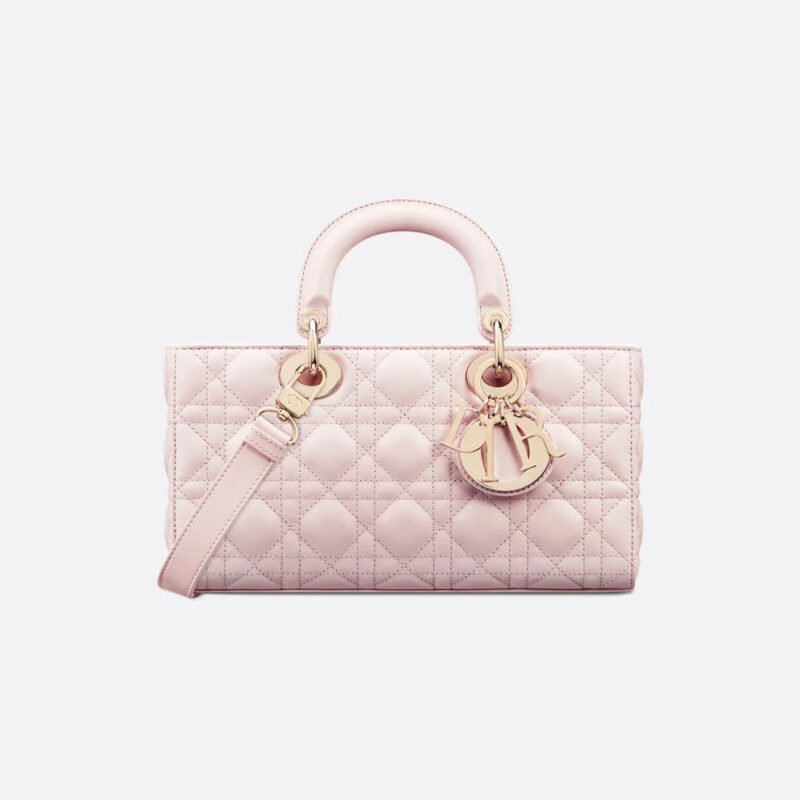 Blush Pink Quilted Lady Dior-Inspired Handbag