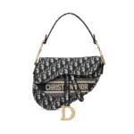 Dior Saddle Bag – Blue Oblique Jacquard with Gold Hardware
