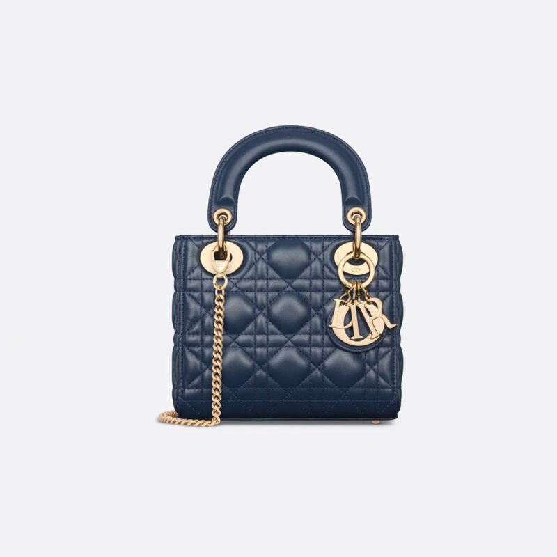 Mini Lady Dior Bag – Navy Blue Cannage