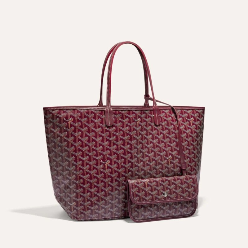 Goyard Saint Louis GM Tote – Burgundy Goyardine Canvas with Pouch
