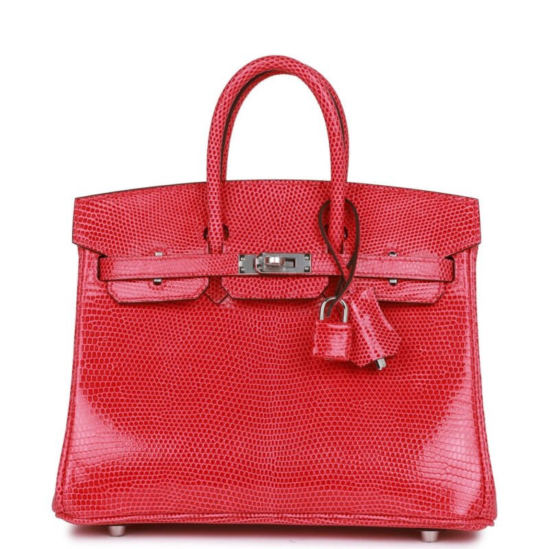 Hermès Birkin 30 Bright Red Lizard Leather