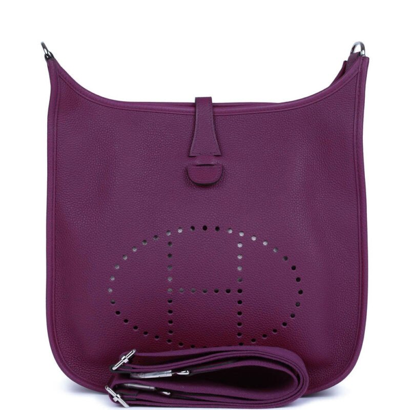 Hermès Evelyne III PM Raisin Clemence Bag