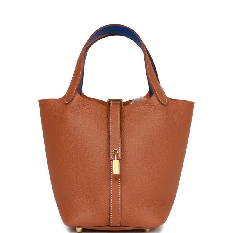 Hermès Picotin Lock 18 Gold Clemence Leather with Gold Hardware