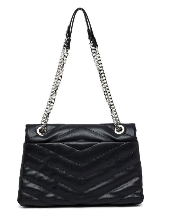 Elegant Black Quilted Chain Shoulder Bag - Image 4