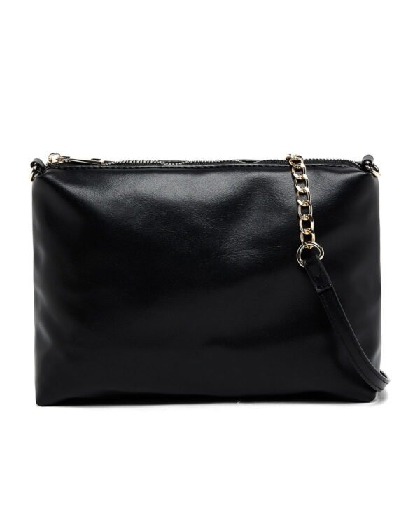 Elegant Black Tote Bag with Gold Chain Handle - Image 6