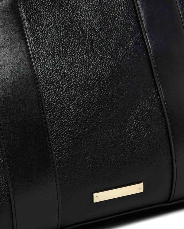 Elegant Black Color-Block Handbag - Image 5