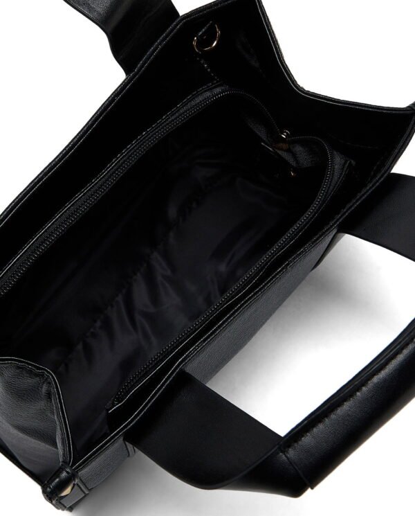 Elegant Black Color-Block Handbag - Image 6