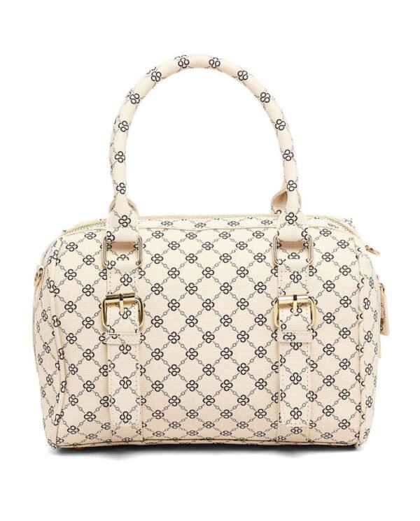 Cream Monogram Canvas Handbag - Image 2