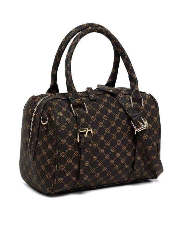 Dark Brown Monogram Canvas Handbag - Image 3