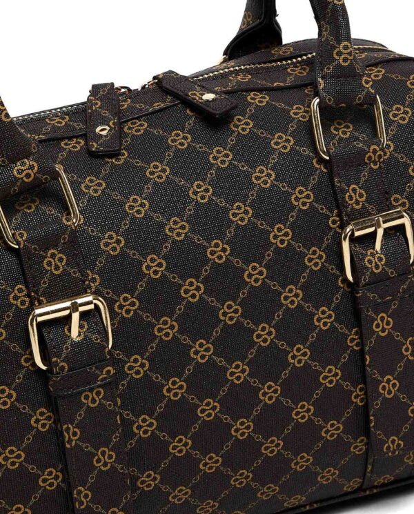 Dark Brown Monogram Canvas Handbag - Image 4