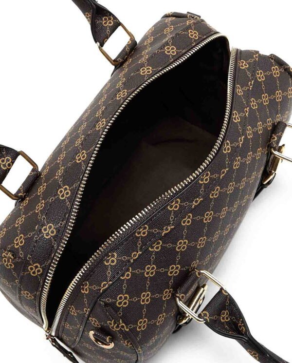 Dark Brown Monogram Canvas Handbag - Image 5