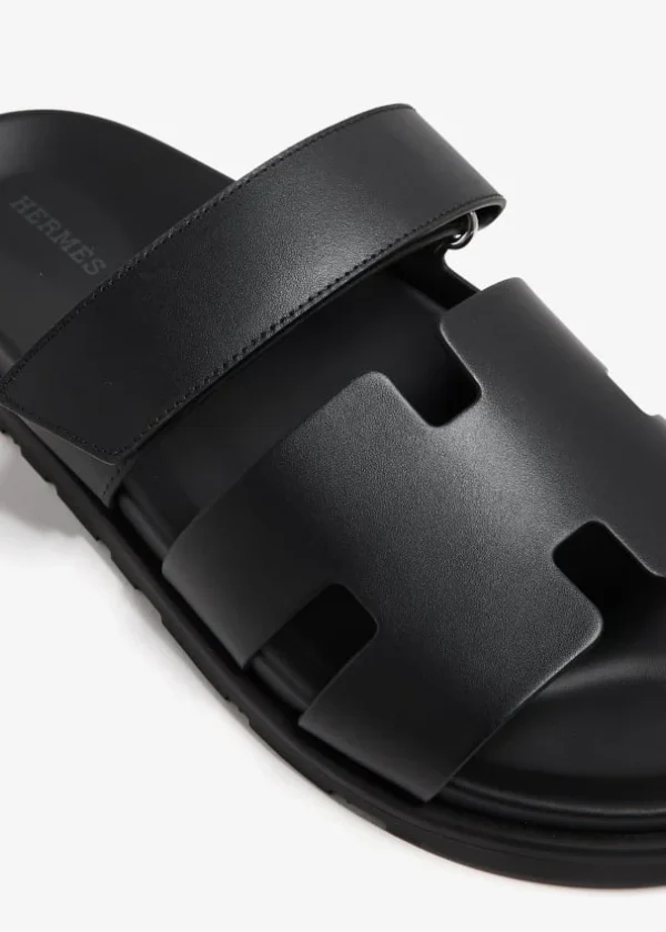 Hermes Chypre Sandals Black - Image 3