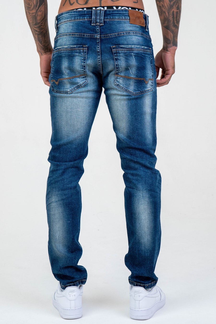 Belmont Tapered Jeans - Mid Blue - Image 5