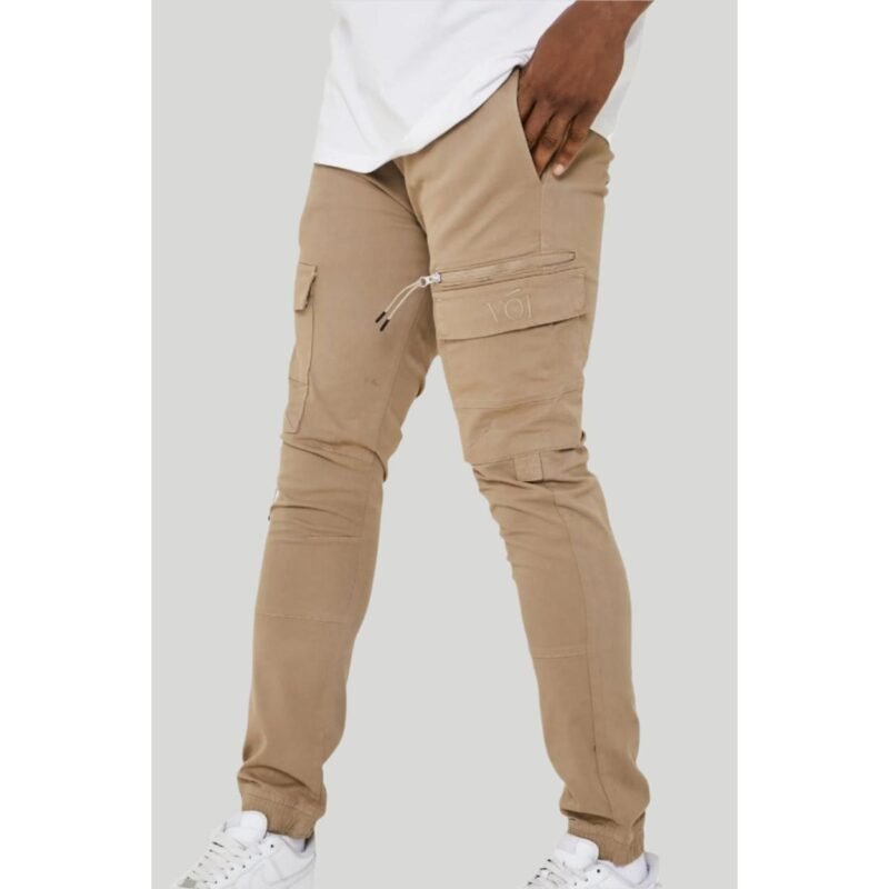 Becklow Slim Fit Cargo Pants - Stone