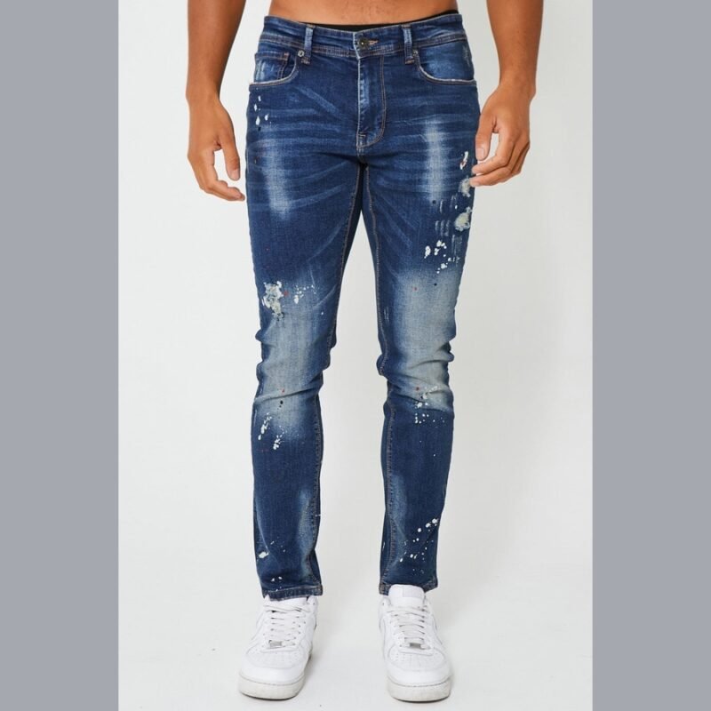 Hainault Taper Fit Jeans - Mid Blue