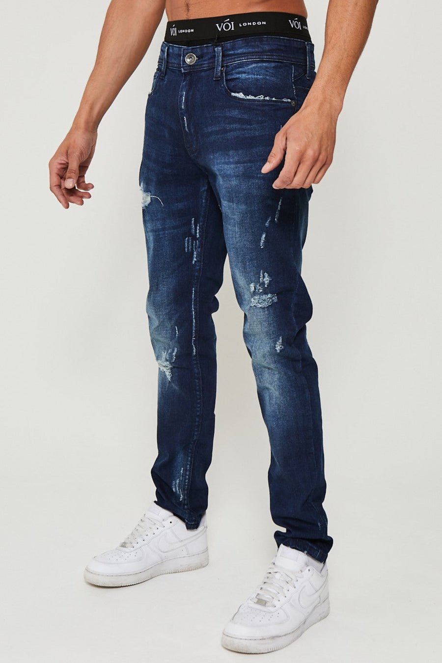 Stanmore Taper Fit Jeans - Dark Blue - Image 4