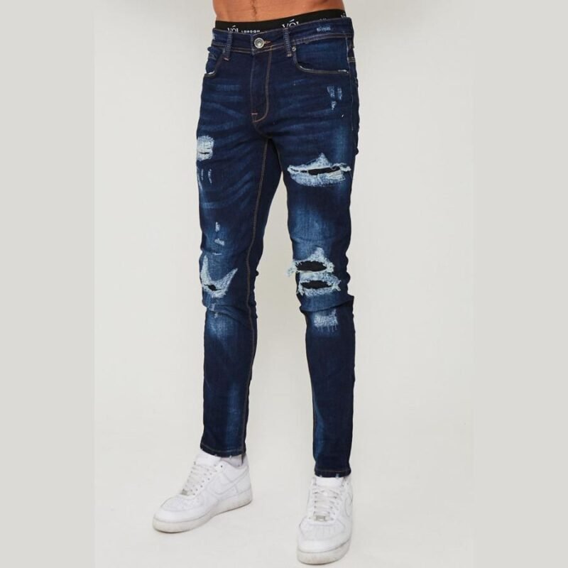 Holborn Taper Fit Jeans - Dark Blue