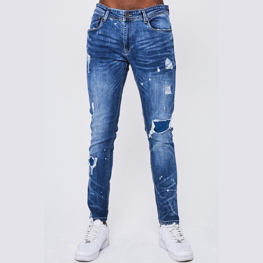 Harrow Taper Fit Jeans - Mid Blue