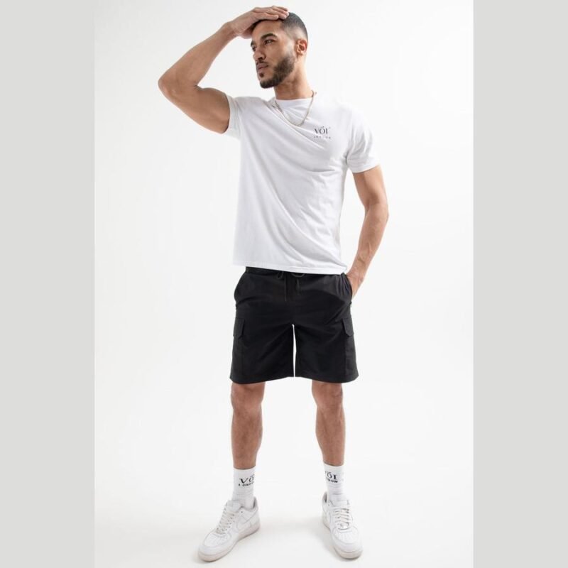 Brookstreet T-Shirt & Shorts Set - White/Black