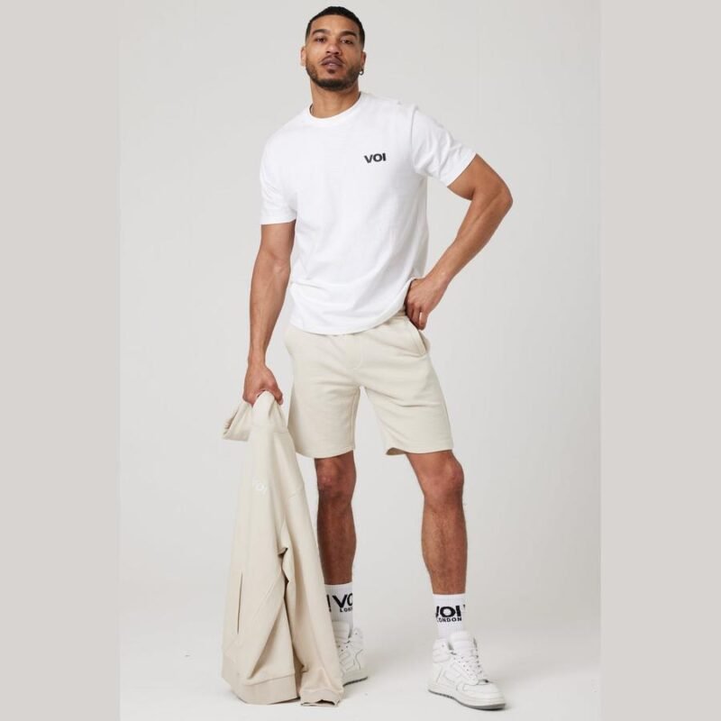 Cottenham Hoodie, T-Shirt & Shorts Set - Beige