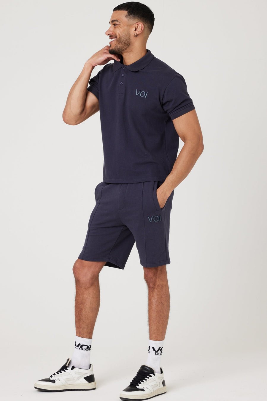 Buxton Street Polo & Shorts Set - Navy - Image 3