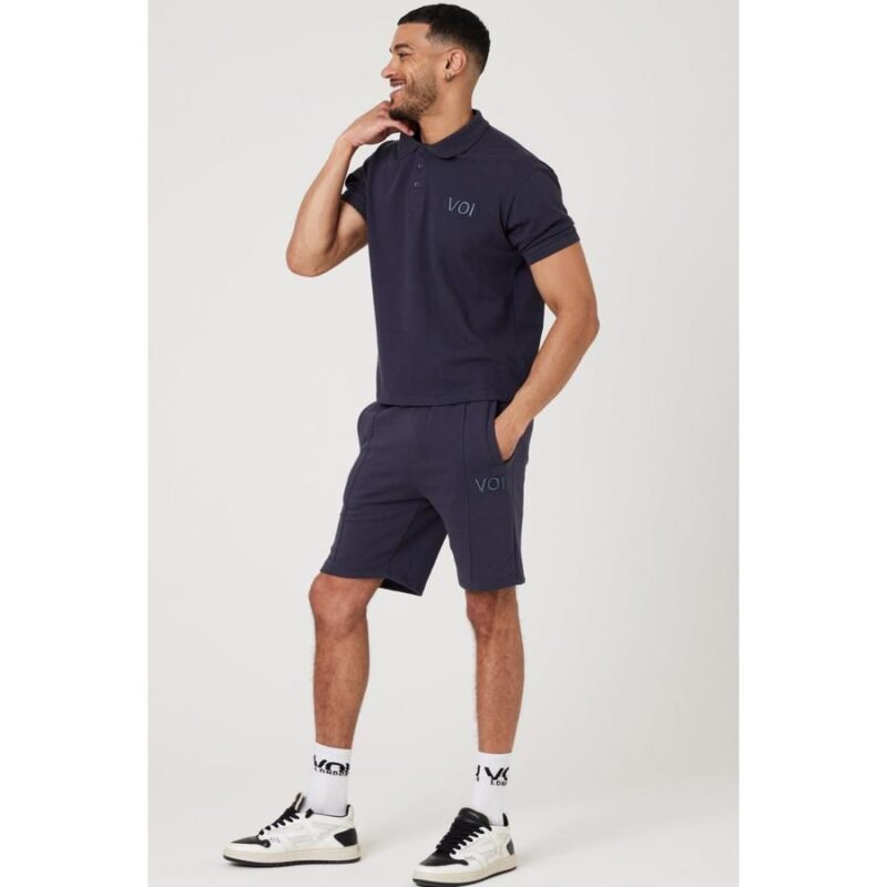 Buxton Street Polo & Shorts Set - Navy