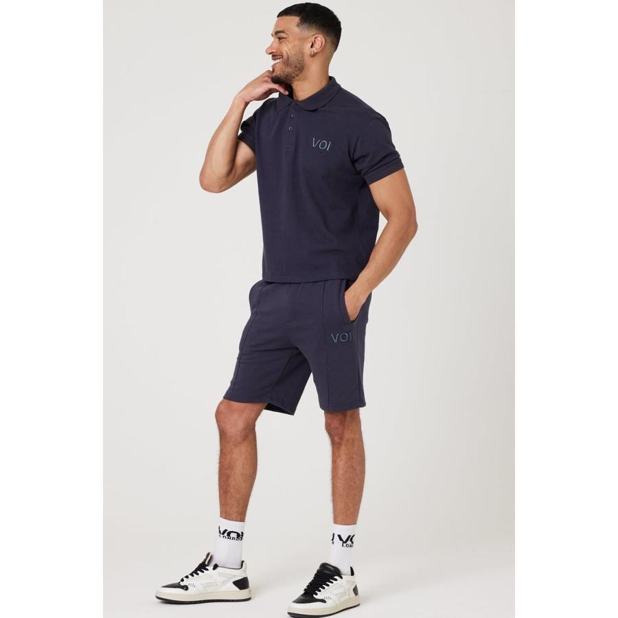 Buxton Street Polo & Shorts Set - Navy
