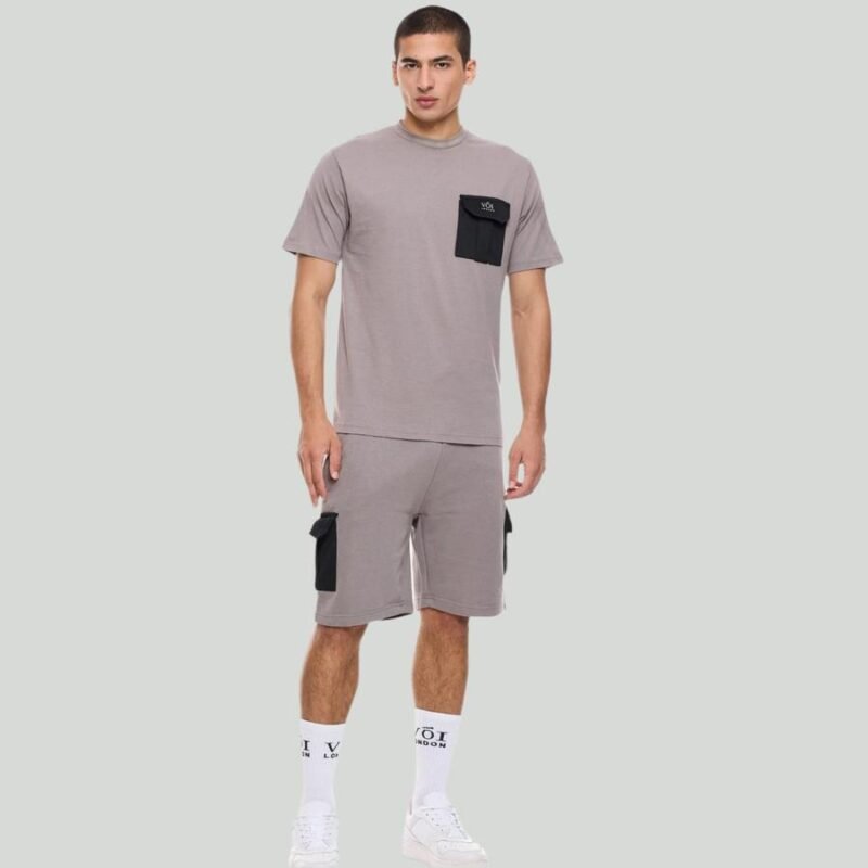 Mellstreet T-Shirt & Shorts Set - Grey