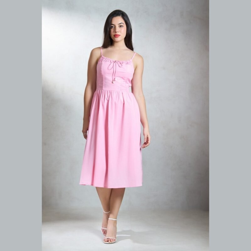 100% Cotton Corset Maxi Dress