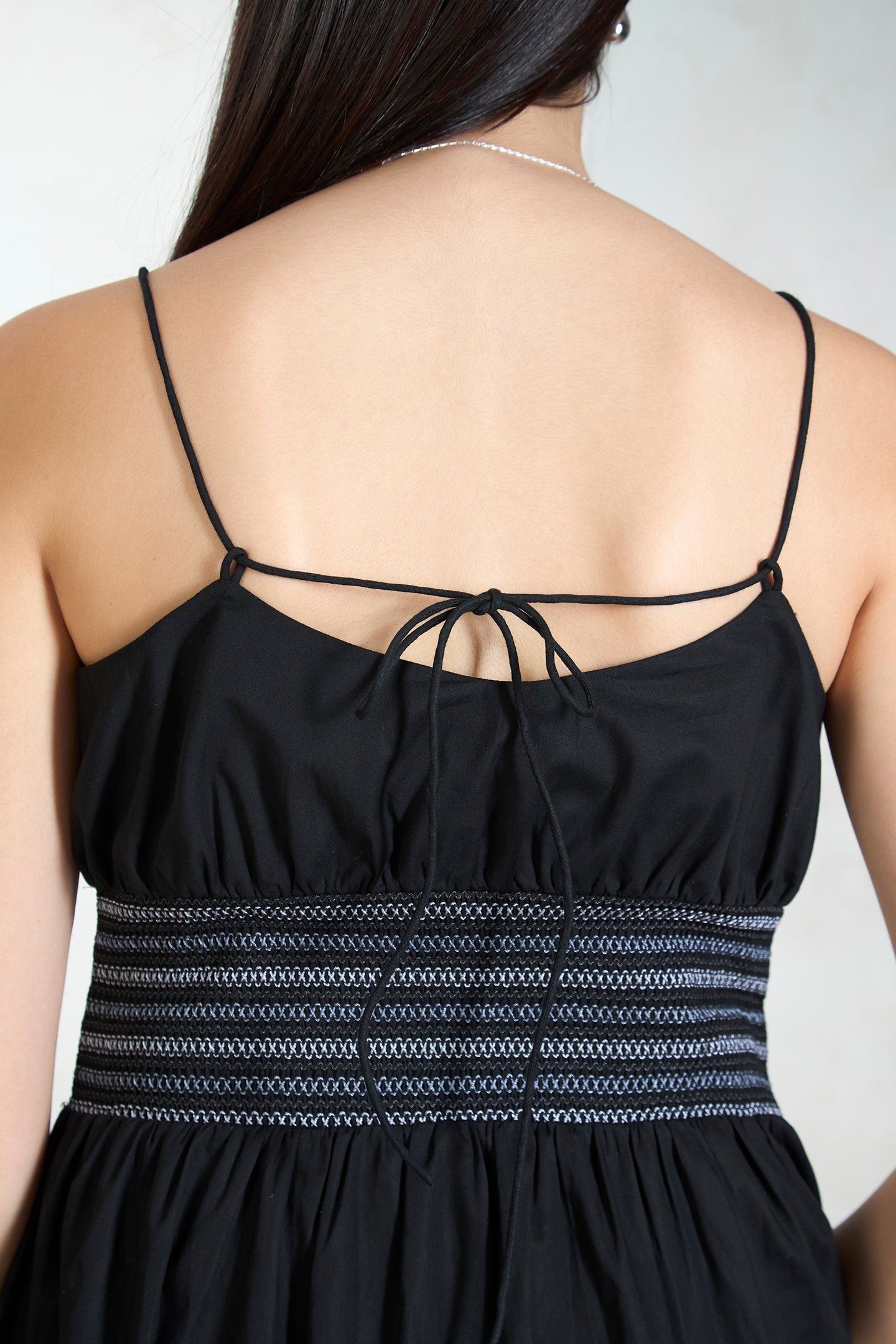 100% Cotton Waist Smocked Midi Dress - Image 6